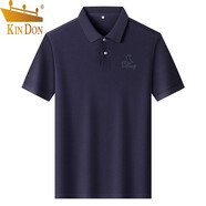 KIN DON金盾KIN短袖polo衫男夏季2025新款薄款簡(jiǎn)約休閑大碼中青年男式t恤 藏青色 均碼 m