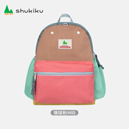 SHUKIKU兒童書包幼兒園大班一年級書包小學生背包男女生雙肩包珊瑚粉M碼