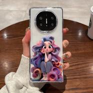 格瑞奇適用華為matex5手機殼matex3新款mate折疊屏x3翻蓋x5典藏版透明卷發(fā)女孩全包防摔男女款硬殼保護套 透明-FZA卷發(fā)女孩E520高透不發(fā)黃 華為 Mate X5 典藏版