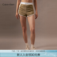Calvin Klein內(nèi)衣【摩登引力帶】女士本命年ck家居外穿睡褲辣妹運動短褲QS5982 LKS-棕櫚綠 S