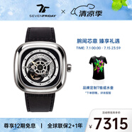 SEVENFRIDAY七個(gè)星期五 P系列 經(jīng)典款 自動(dòng)機(jī)械瑞士男表 牛皮表帶 禮物P1B/01