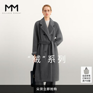 麥檬MM1OOALPACA羊駝蘇力長毛 皮草感經(jīng)典1018O1大衣毛呢外套 巖石灰5F8970682 160/84A/M（115-130斤）