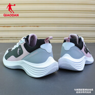 喬丹QIAODAN秋季女鞋運動跑步鞋網(wǎng)面休閑老爹鞋子女透氣旅游R 喬丹白/黑色-0222F 39