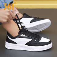 361°男鞋板鞋子男冬季新款低幫百搭休閑鞋輕便軟底運動(dòng)鞋平板鞋 361度白/曜石黑 44