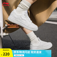 李寧天跡丨板鞋男女鞋夏季透氣減震輕便回彈情侶運動鞋休閑鞋小白鞋 標準白【女款】-5 38
