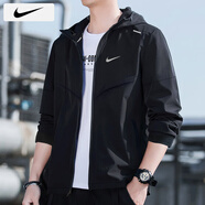 耐克（NIKE）外套男裝上衣 25秋季新款運動服梭織立領(lǐng)防風衣休閑透氣速干夾克 CZ9071-010/曬圖退10 L 【175】體重130~150斤左右