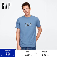 Gap男女裝2025春季新款純棉字母logo短袖T恤常規(guī)上衣美版570044 深藍色 S 美碼 M亞洲碼175/92A