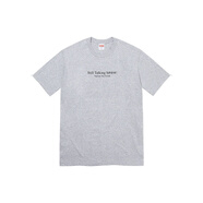 SupremeSS22 Week 8 Still Talking Tee 字母Logo印花短袖美式潮流T恤 男 灰色 M