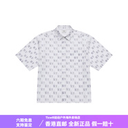 美職棒（MLB）MONOGRAM 老花系列紐約洋基隊 SS25 美式滿印復(fù)古水洗時尚百搭寬 灰色 XS