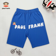 大嘴猴（paul frank）童裝兒童短褲2025夏季新款寬松舒適中大童休閑運動時尚男女童上衣 37AF藍色 140