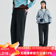 雲(yún)上生活「糯糯褲」抽繩腳口兩穿顯瘦窄版直筒褲秋冬休閑褲K8892X 高級灰 M