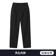 忻悅晴兒童藏青色西褲中大童主持人禮服長褲演出合唱男女童黑色西服褲子 黑色-西褲 160 cm