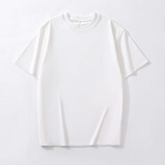 凡客誠品 VANCL【雷軍推薦】重磅短袖T恤男上衣服夏季新款美式純棉潮牌打底白色寬松半袖體恤 純色白T恤【純棉】 S 【建議80-110斤】