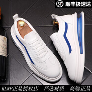 KLWP香港正品男鞋春季新款運動休閑鞋潮流時尚板鞋男氣墊增高小白鞋 白藍 38