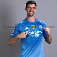 阿迪達(dá)斯 （adidas）25-26皇家馬球迷版主場(chǎng)守門(mén)員足球服短袖球衣男官方正品 1號(hào)庫(kù)爾圖瓦印號(hào)球衣 3XL