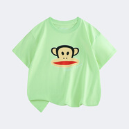 大嘴猴（paul frank）童裝兒童短褲T恤2025夏款寬松舒適中大童休閑運動時尚男女童上衣 435F薄荷綠 140