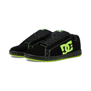 Dcshoecousa男士板鞋街頭時(shí)尚潮流Gaveler滑板鞋 柔軟舒適輕便舒適男士休閑鞋 Black/Lime Green 46