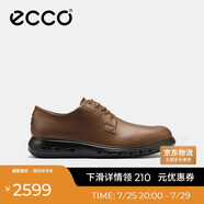 愛步（ECCO）德比鞋 牛皮增高休閑正裝皮鞋 混動防水524704 可可棕 45