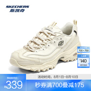 斯凱奇（Skechers）小白熊丨老爹鞋透氣增高低幫復古小白鞋男鞋潮流休閑百搭運動鞋 女-乳白色/OFWT 37.5