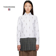 湯姆 布朗（THOM BROWNE） 奢侈品 女士 白色 GOOSE SHIRTDRESS 襯衫 Grey 20 | 38 IT