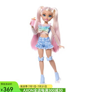 芭比（Barbie） 夢(mèng)幻閨蜜芭比輪滑時(shí)尚娃娃馬里布 可擺姿勢(shì) 9件化妝主題配件 美國(guó)直郵