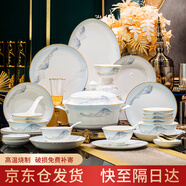 以辰碗碟套裝2025新款高顏值景德鎮(zhèn)餐具整套碗盤碗具套裝碗筷喬遷禮物