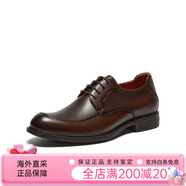 暇步士（Hush Puppies）商場同款秋新款質(zhì)感皮革通勤商務(wù)男正裝皮鞋 啡色 39