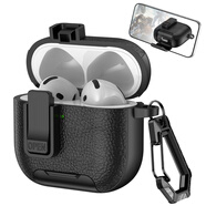 優(yōu)思頓airpods pro二代保護套c口airpods4保護套耳機套掛繩蘋果硅膠防摔盒輕奢無線保護套藍牙 Airpods4代【皮質(zhì)自動彈蓋】