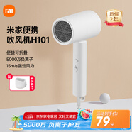 米家小米電吹風(fēng) 吹風(fēng)機(jī) 負(fù)離子護(hù)發(fā)可折疊 大風(fēng)力速干 H101 白色 CMJ04LXW 國家補(bǔ)貼 便攜出游