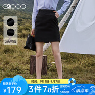 G2000女裝職業(yè)半身裙女修身短裙女 商務(wù)休閑工作黑色裙子 黑色 99 XXS /30