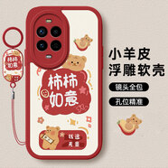 傲萌華為nova14手機殼HUAWEI nova14新款保護套TLR-AL00硅膠全包防摔軟殼高級感創(chuàng  )意時(shí)尚可愛(ài)外殼男女 【紅-柿柿如意】送掛環(huán) 華為nova14