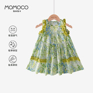 瑪米瑪卡（MOMOCO）女童夏裝連衣裙夏季純棉甜美花邊連衣裙 花色  105 