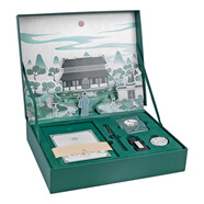 kinborDTB6566 B6閱讀手帳套裝（書(shū)藏古今）（單位：套）綠色