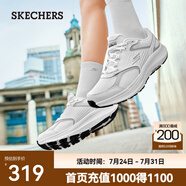 斯凱奇（Skechers）休閑跑步鞋訓(xùn)練減震耐磨運(yùn)動(dòng)鞋128606 白色/銀色/WSL 37