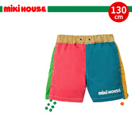 MIKIHOUSE 兒童服飾系列短褲休閑工裝褲寬松透氣五分褲夏透氣 拼色130cm