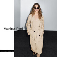 Massimo Dutti夏季新品2025女裝 高智感OL通勤風(fēng)中長(zhǎng)款風(fēng)衣式連衣裙 06688504 米黃色 XS (CN 165/84A)