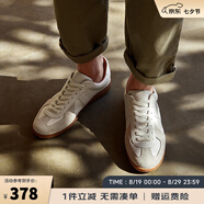 皓頓（HAUT TON）頭層牛皮復古德訓鞋男真皮小白鞋時尚阿甘鞋板鞋男士休閑皮鞋 白色 41 -適合運動鞋42碼