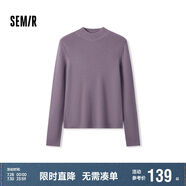 森馬（Semir）[商場同款]毛衣女緊身羊毛衫2024冬半高領(lǐng)打底衫顯瘦101724107003