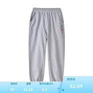 鉛筆俱樂部童裝2024春裝新款男女童褲子兒童長褲中大童休閑運動褲 花灰 110
