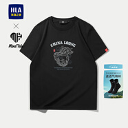海瀾之家（HLA）短袖T恤男款涼感短袖男25夏季 中華龍-黑色1X HNTBW2W095A 2XL 185/100A  推薦83-90kg