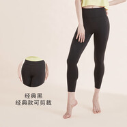 Keep暖暖褲無(wú)尺碼高腰提臀瑜伽褲女健身褲裸感運動(dòng)緊身褲12393 經(jīng)典黑