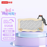 聯(lián)想（lenovo）1TB 移動(dòng)固態(tài)硬盤（PSSD）Type-c USB雙接口手機(jī)電腦直連便攜移動(dòng)硬盤 小新吾皇貓聯(lián)名款 送禮佳品 512GB【貓吃魚款】小巧精準(zhǔn)