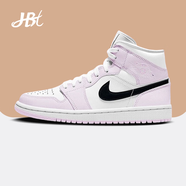 耐克（NIKE）【潮】板鞋女鞋Air Jordan aj1 Mid新款中幫休閑輕便運動籃球鞋 BQ6472-500 玫瑰粉/紫羅蘭 37.5