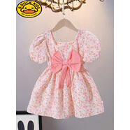 女童套裝2025夏季女寶寶甜美鏤空純棉套裝女生洋氣露背背心兩件套 熱售大結連衣裙粉色拍大一碼 90 90cm身高80-90cm年齡2-3歲