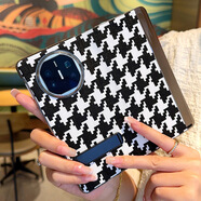 邦躍華適用華為mateX6新款手機殼matex7翻蓋支架保護套x5全包超薄女士奢華少女心典藏版X5X7小香風(fēng)保護殼 【翻蓋支架保護套+黑白千鳥(niǎo)格】 華為mateX6