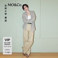 MO&Co.【秦嵐同款】工裝褲夏輕括棉質(zhì)彎刀褲中腰MBE2PATT03 卡其色 建議和客服確認(rèn)尺碼哦 XS 155 建議和客服確認(rèn)尺碼哦
