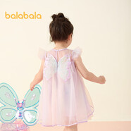 巴拉巴拉女童裙子兒童連衣裙2025夏裝小童漸變網(wǎng)紗精致甜美208225111039