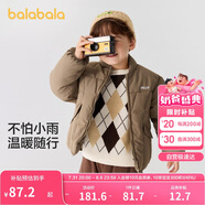 巴拉巴拉童裝兒童棉服男童女童外套2024冬裝棉衣繡花寶寶衣服208424106202