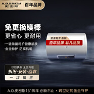 史密斯（A.O.SMITH）60升電熱水器 專利免更換鎂棒 金圭內膽 短款 速熱節(jié)能 大屏E60VC0-B 一級能效