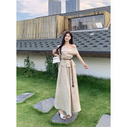 無(wú)標優(yōu)品套裝女輕熟風(fēng)女人味大碼慵懶風(fēng)套裝女2025新款夏季收腰上衣胖遮肚 套裝送腰帶 M[建議90~100斤] 均碼